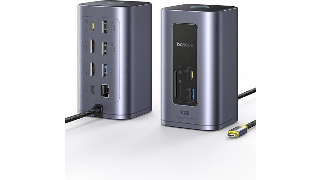 dual monitor docking station