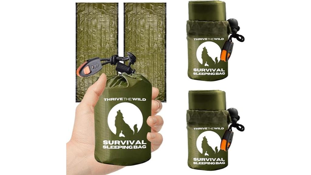 dual portable emergency sleeping bags