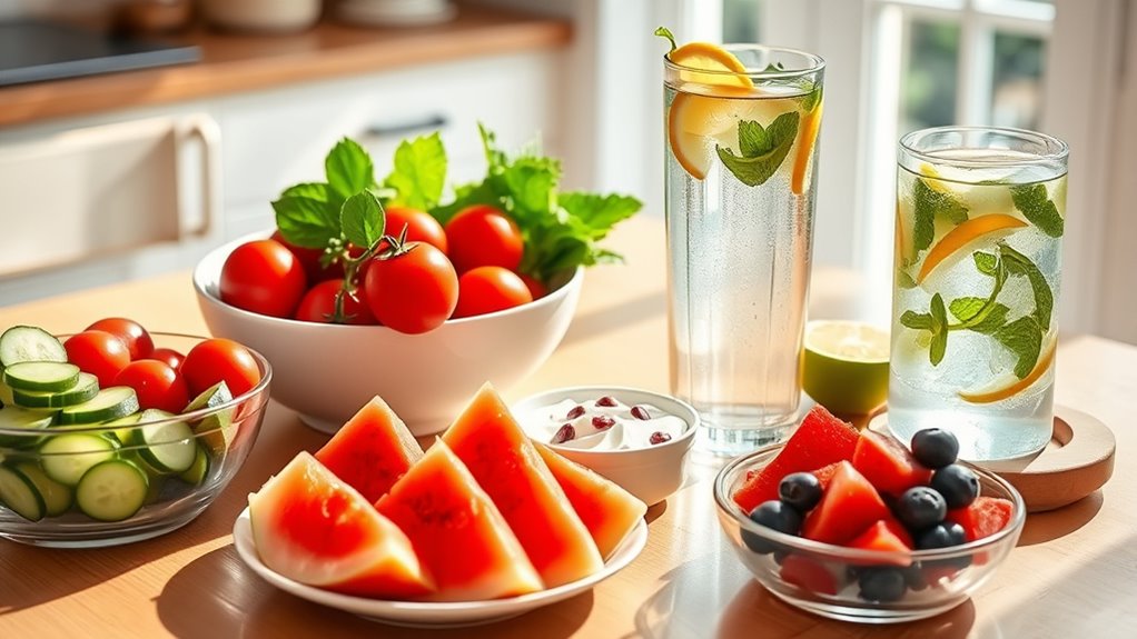 eat hydrating fruits and vegetables
