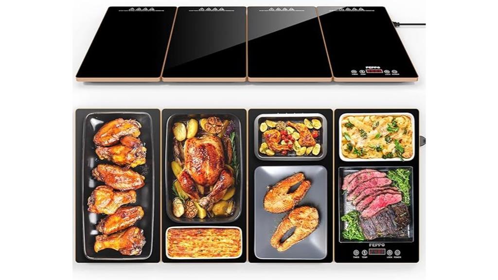 electric warming tray with timers