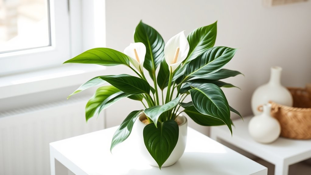 elegant air purifying houseplant