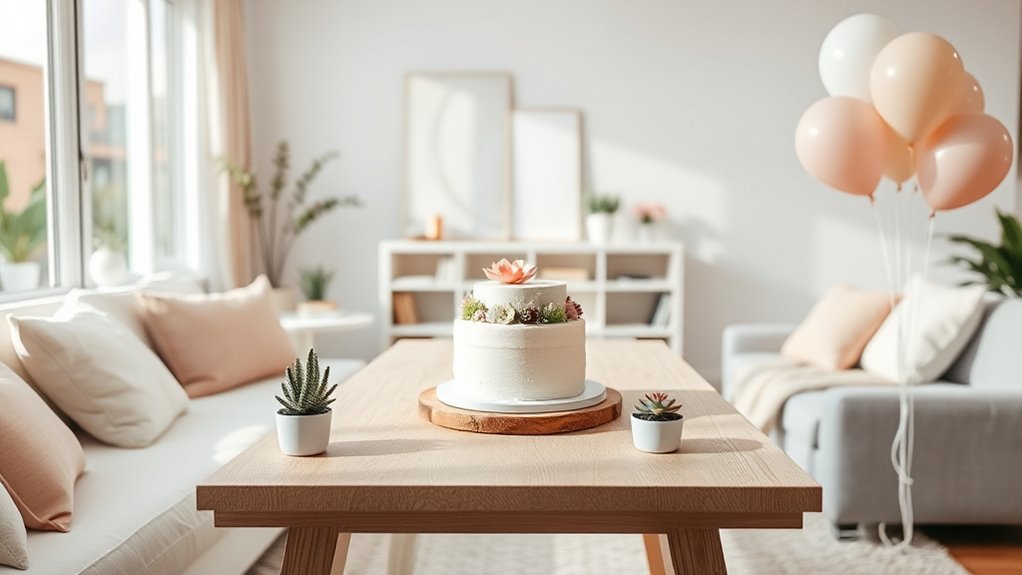 elegant simple celebration decor