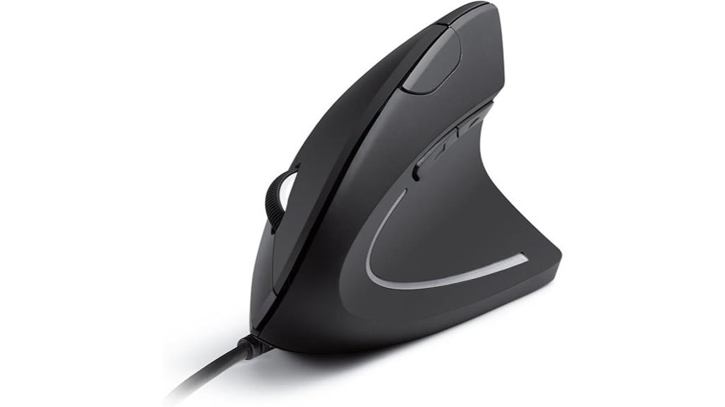 ergonomic vertical wired mouse