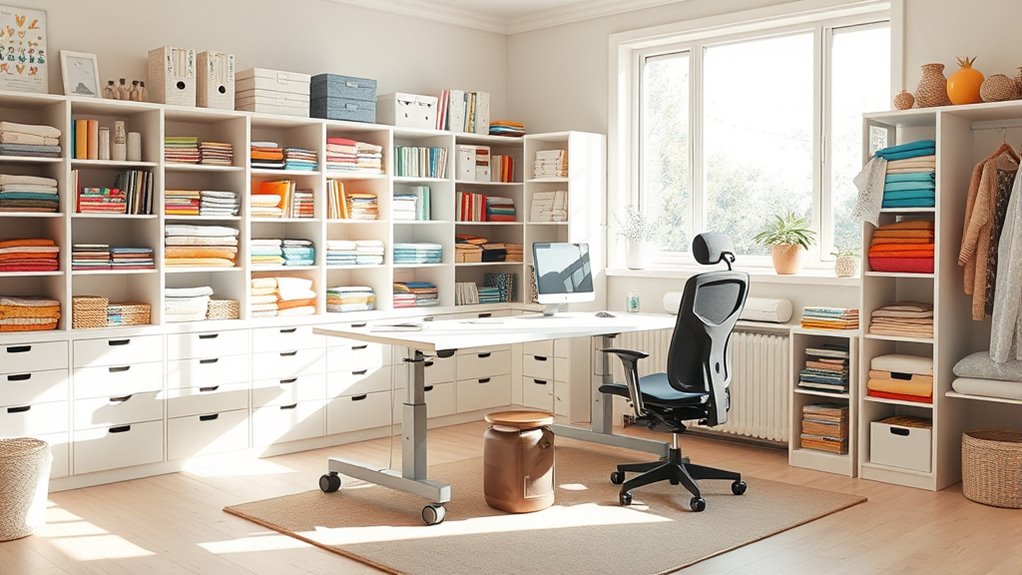 ergonomic well lit accessible workspace