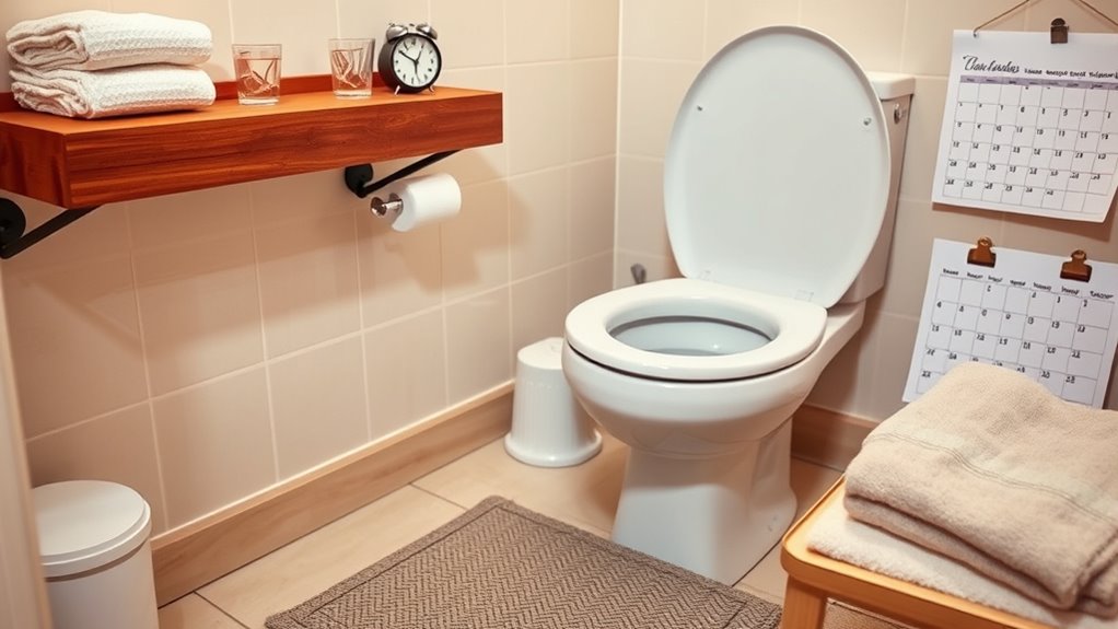 establish regular toileting schedule