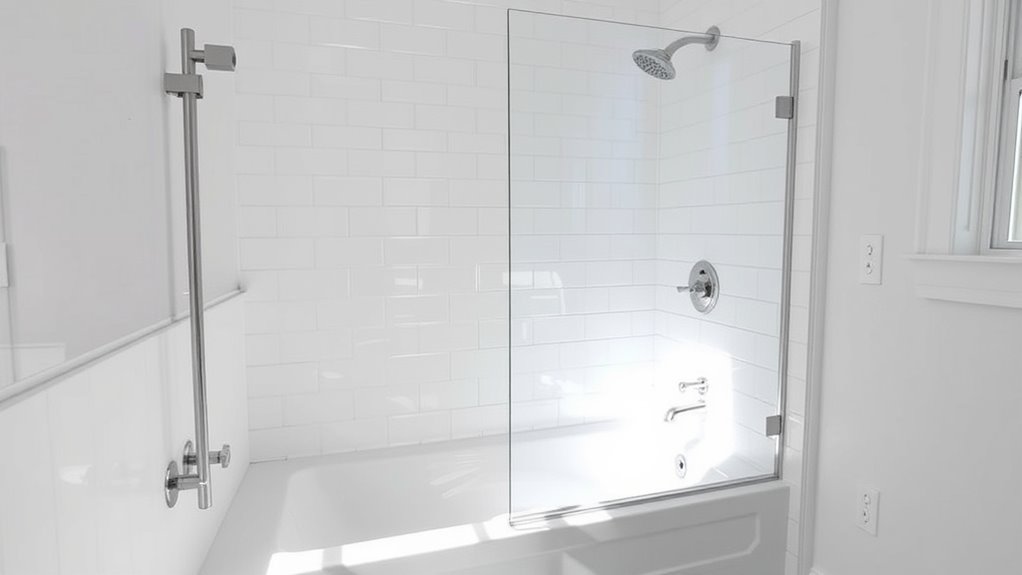 evaluate bathroom lighting and plumbing