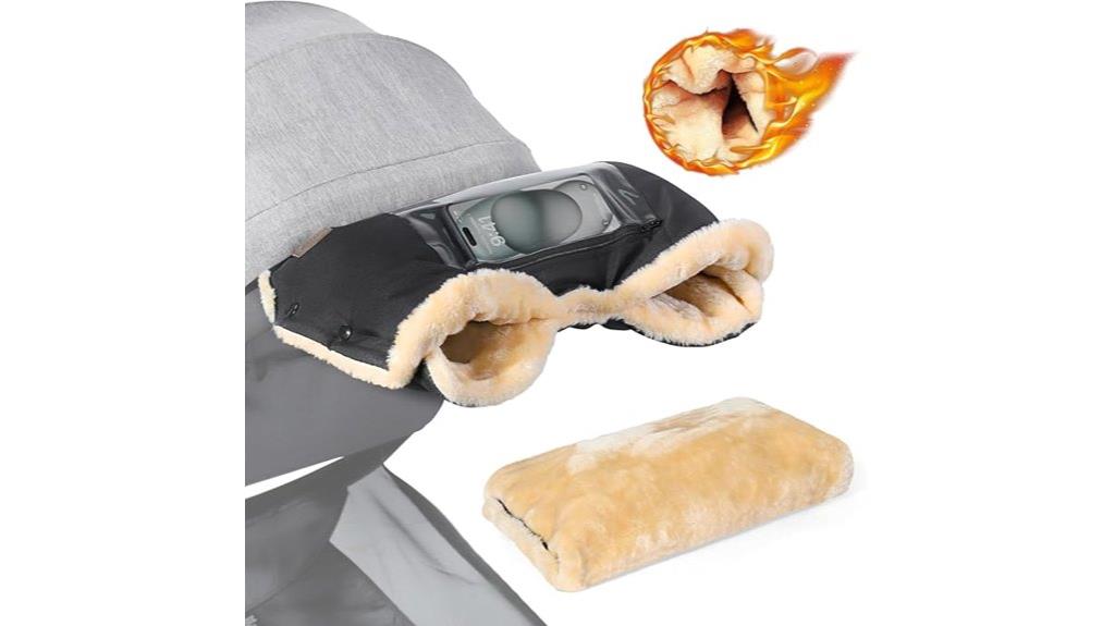 faux sheepskin glove pockets