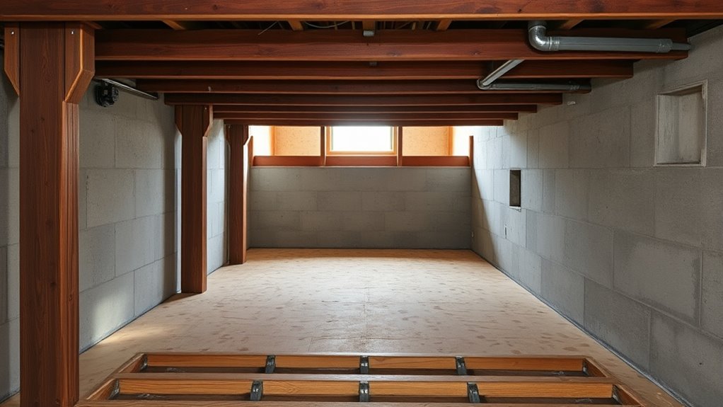 floor reinforcement and support beams