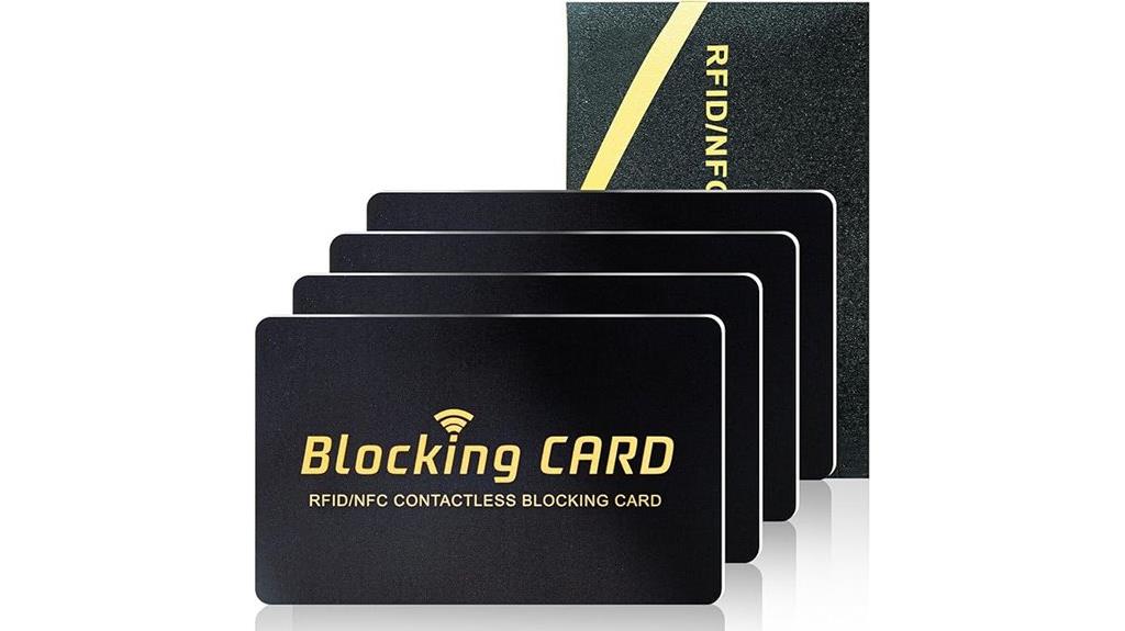 four rfid blocking cards