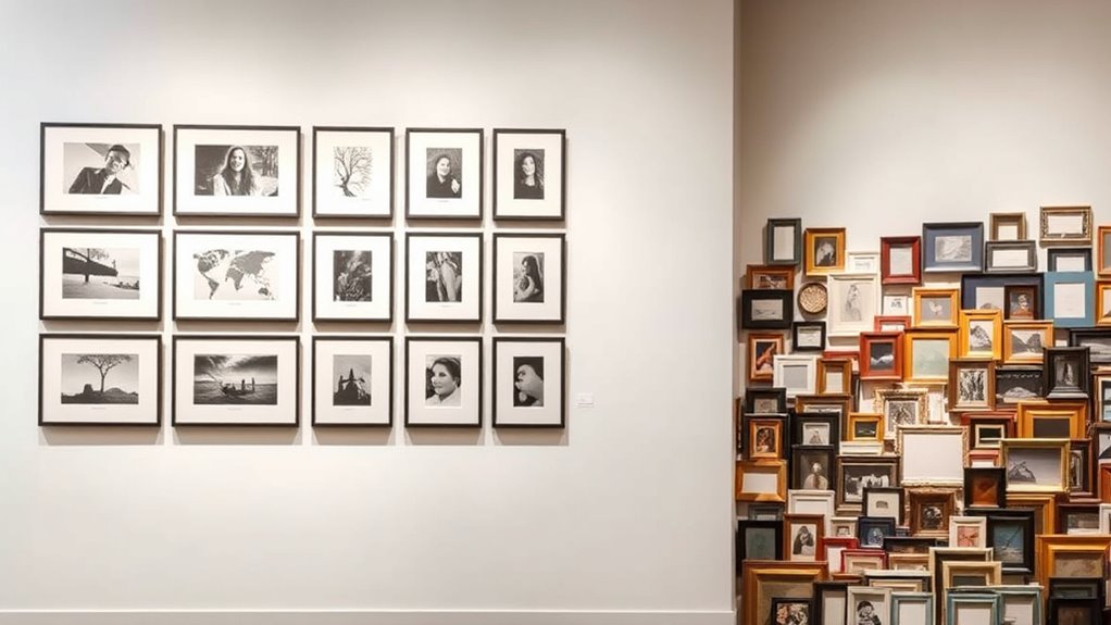 gallery layout comparison options