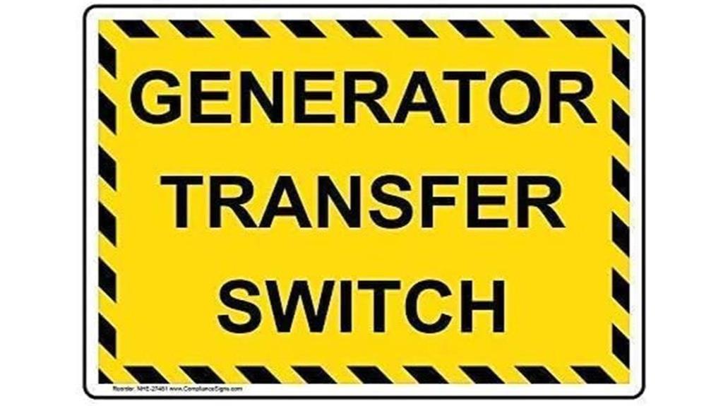 generator transfer switch sign