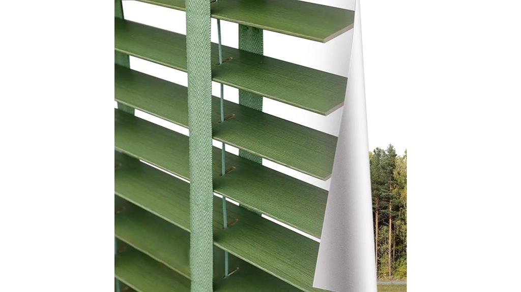 green blackout indoor blinds