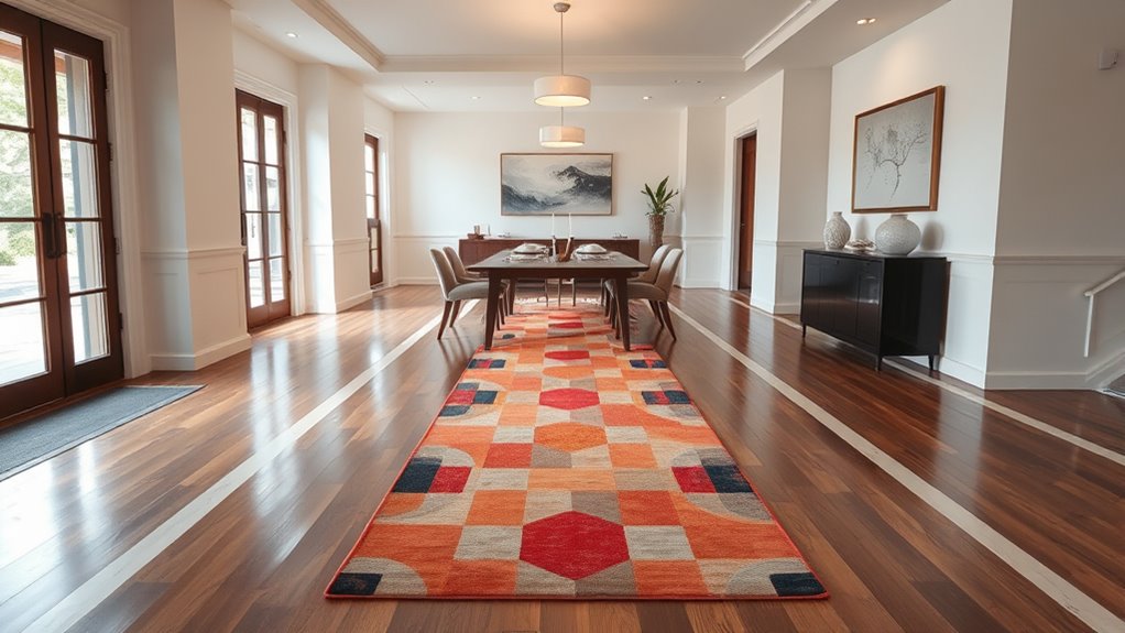 guide guests with rugs
