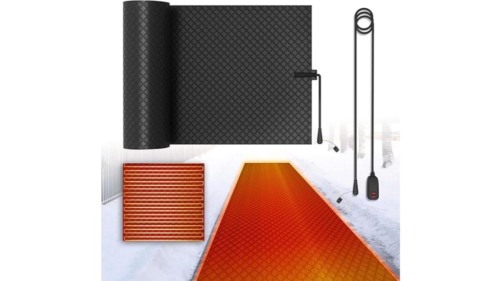 heated snow melting mat