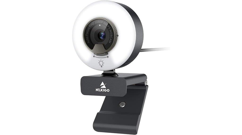 high definition webcam with light