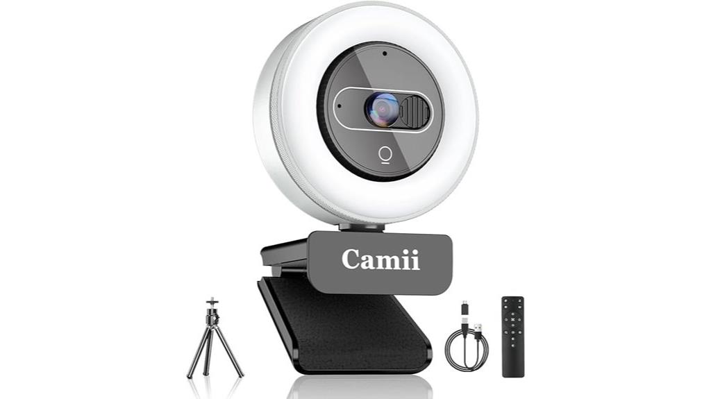 high quality webcam with light