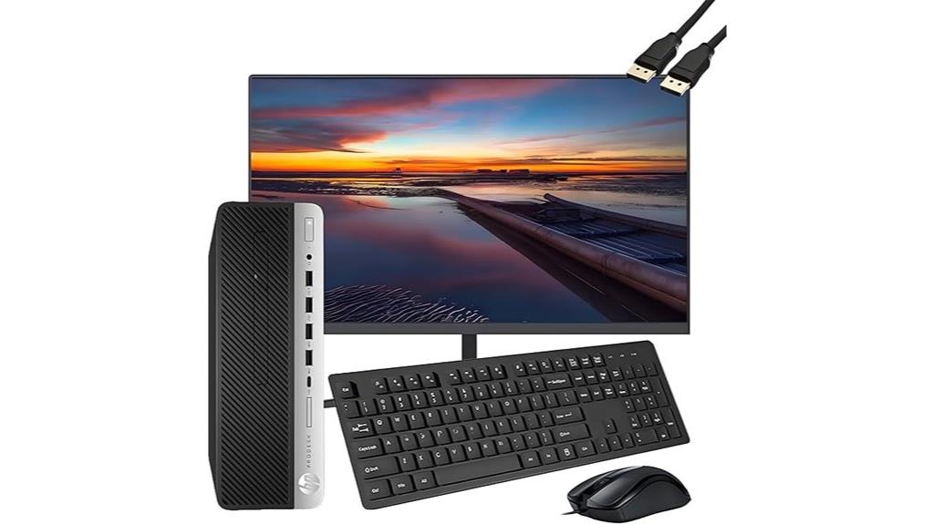 hp desktop with monitor