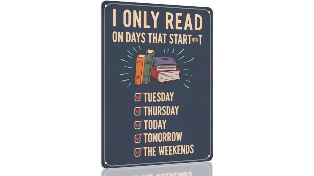 humorous book lover decor