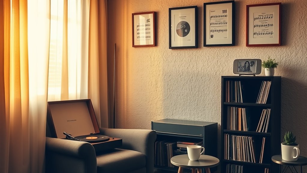 ideal cozy listening nook