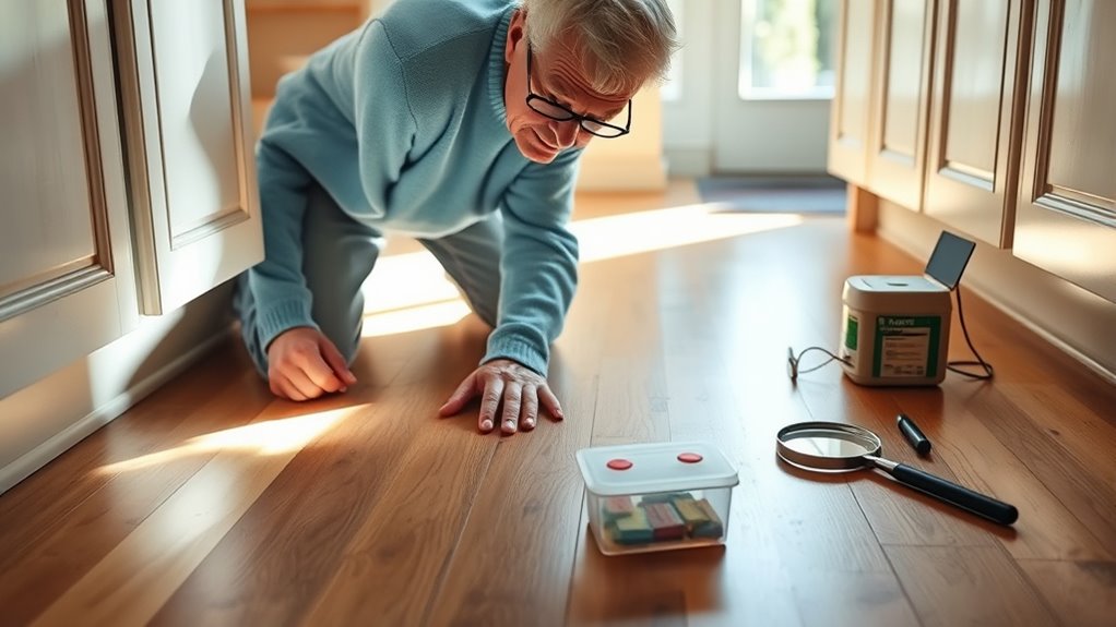 inspect for pest signs