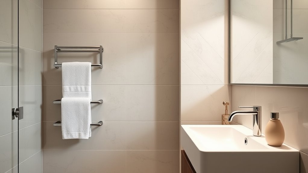 integrated minimalist bathroom accessories