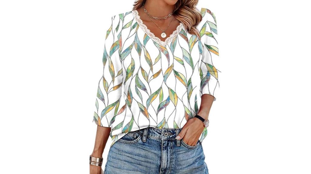 lace v neck tunic
