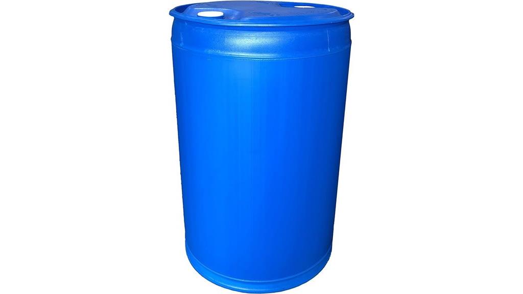 large 55 gallon water barrel