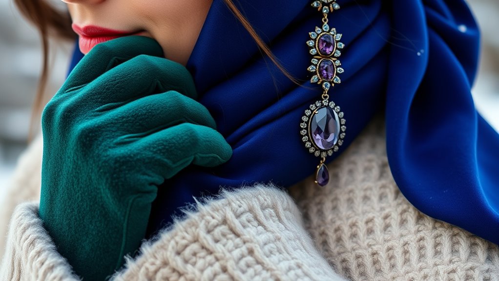 luxurious jewel tone accents