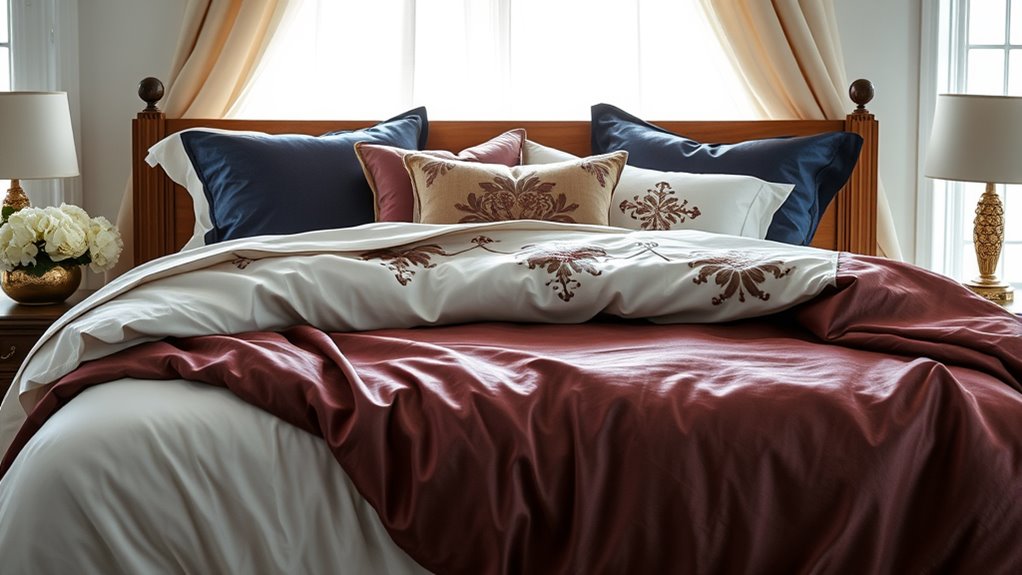luxury king bed bedding