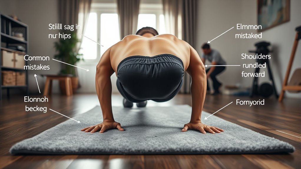 maintain proper core engagement