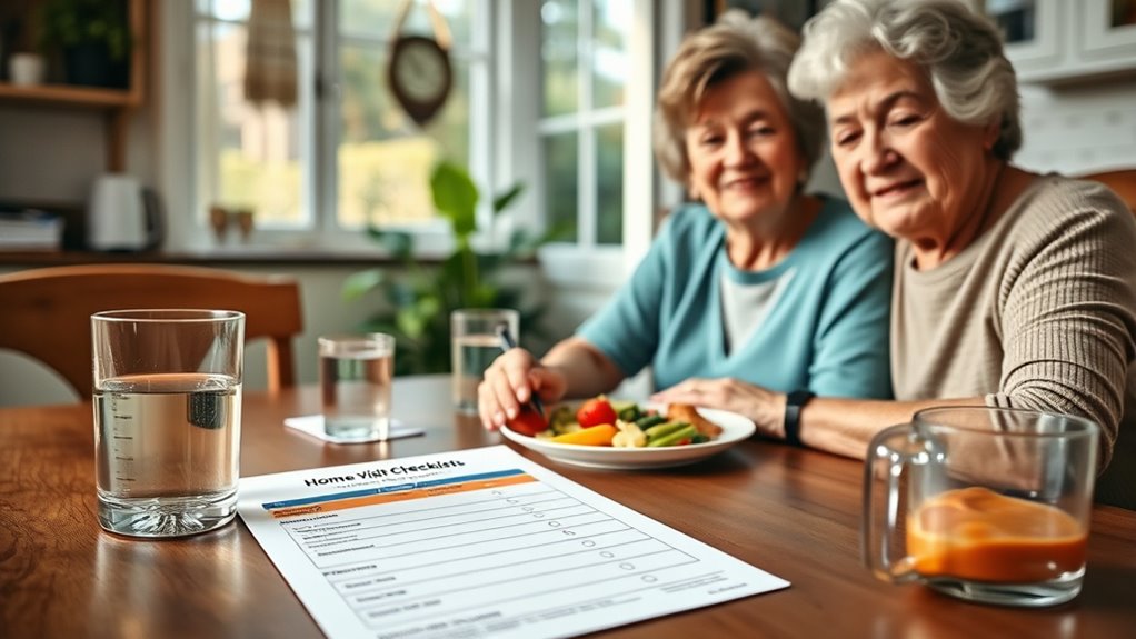 monitor hydration and nutrition