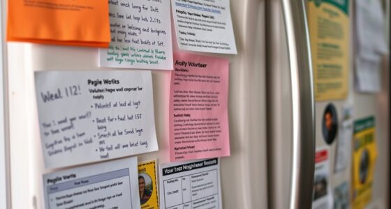 neighborhood notices on refrigerator