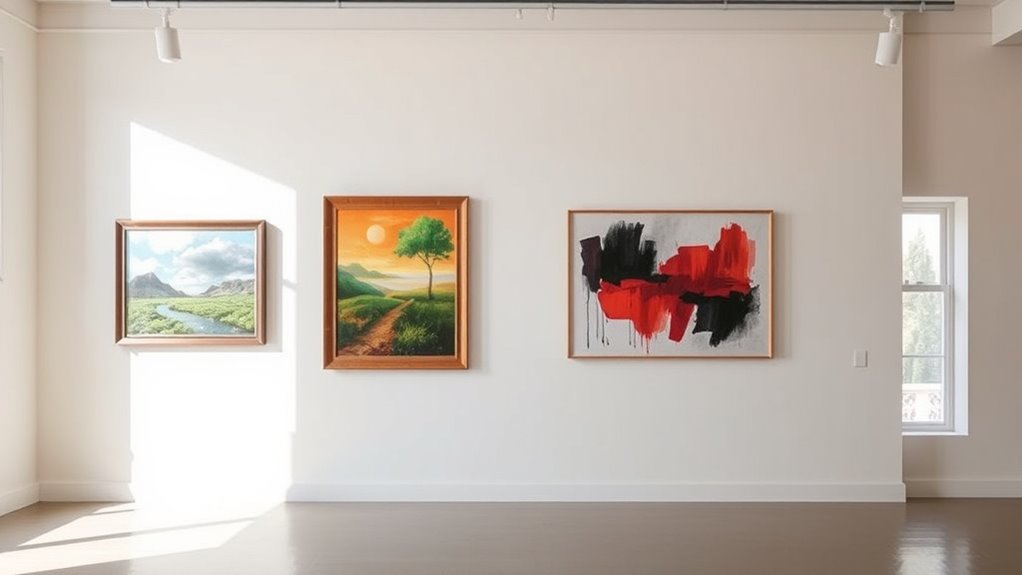 optimal gallery viewing height