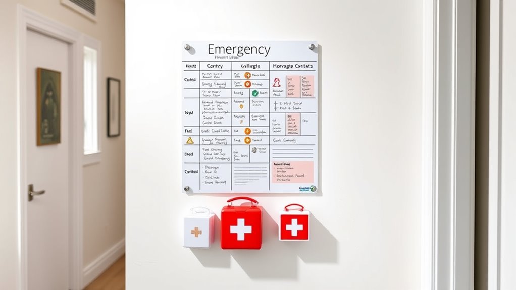 organize emergency contact details