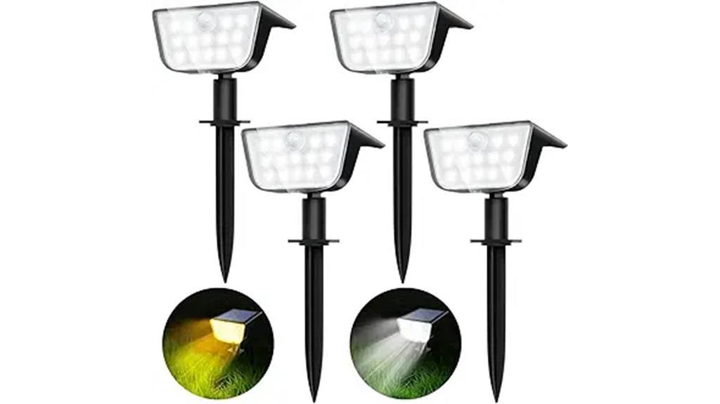 outdoor solar spotlights pack