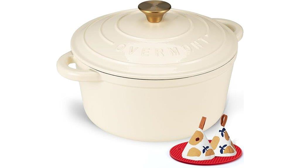 overmont 7qt enameled dutch oven