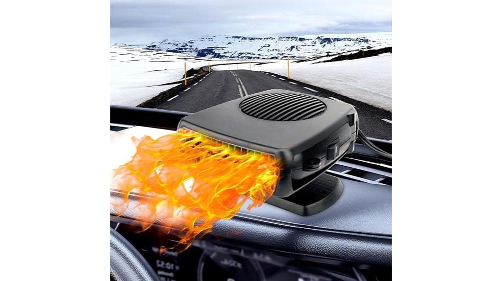 portable 12v heating defroster