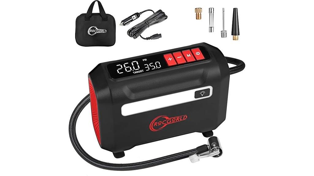 portable air compressor with screen