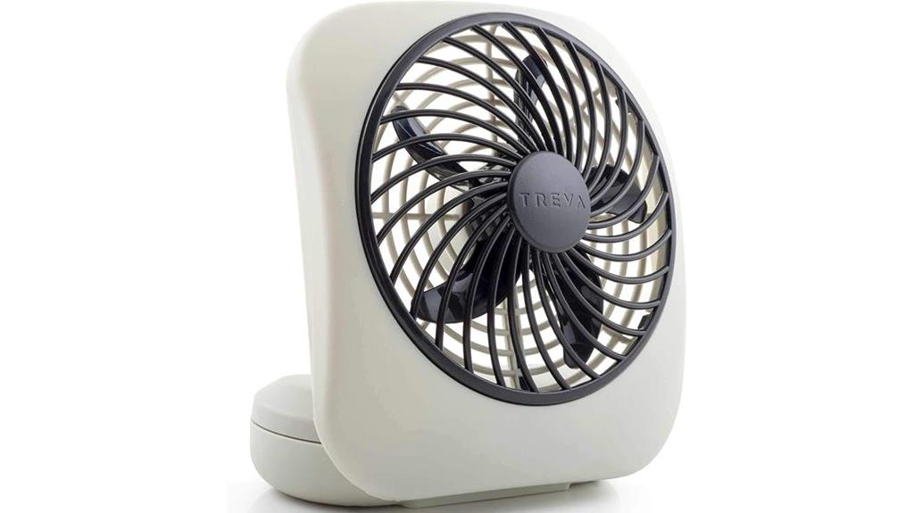 portable battery powered desk fan