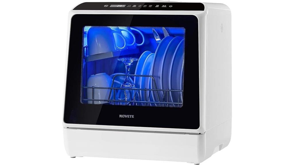 portable dishwasher with led