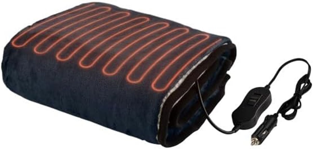 portable navy blue car blanket