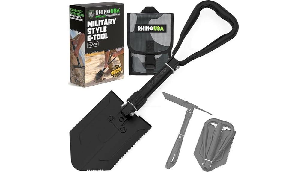portable steel emergency shovel