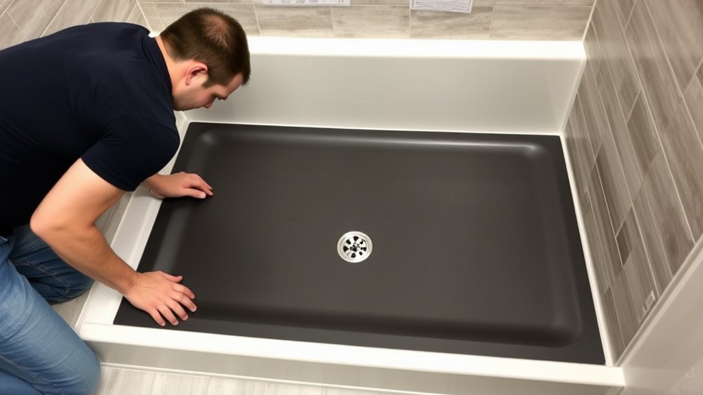 proper shower pan installation