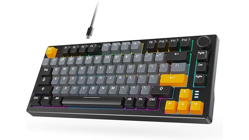rainbow backlit gaming keyboard