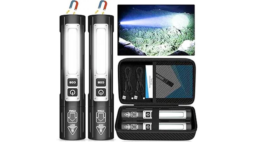 rechargeable led flashlight set