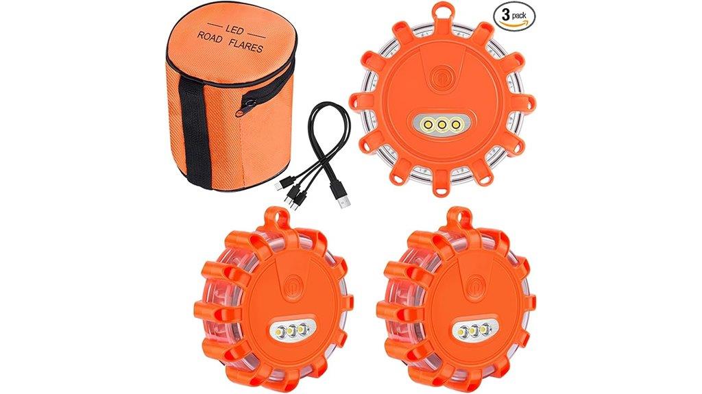 rechargeable led road flares