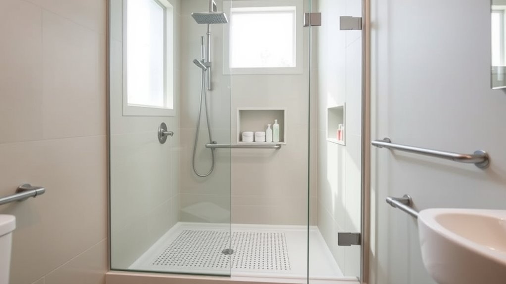 safe accessible shower features