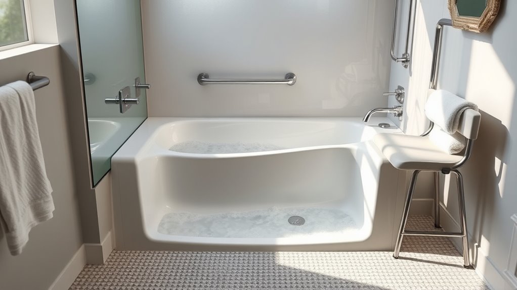 safe bathing with support