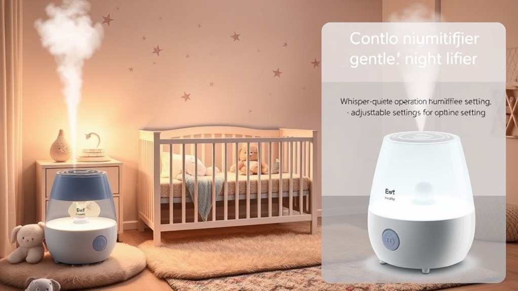 safe quiet adjustable humidifier