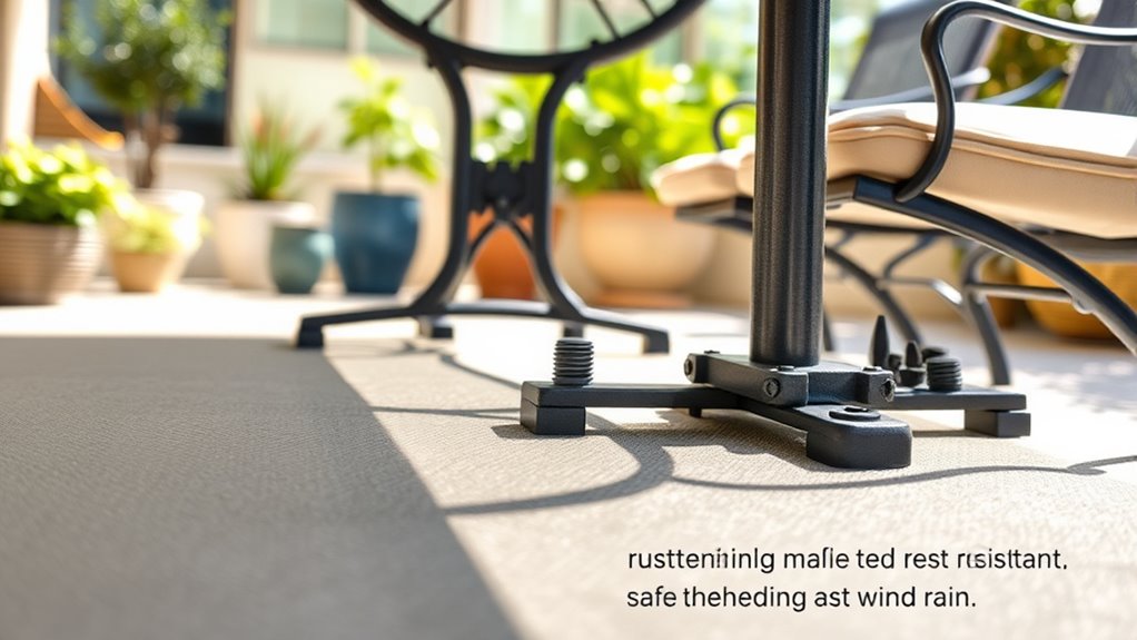 secure outdoor furniture effectively